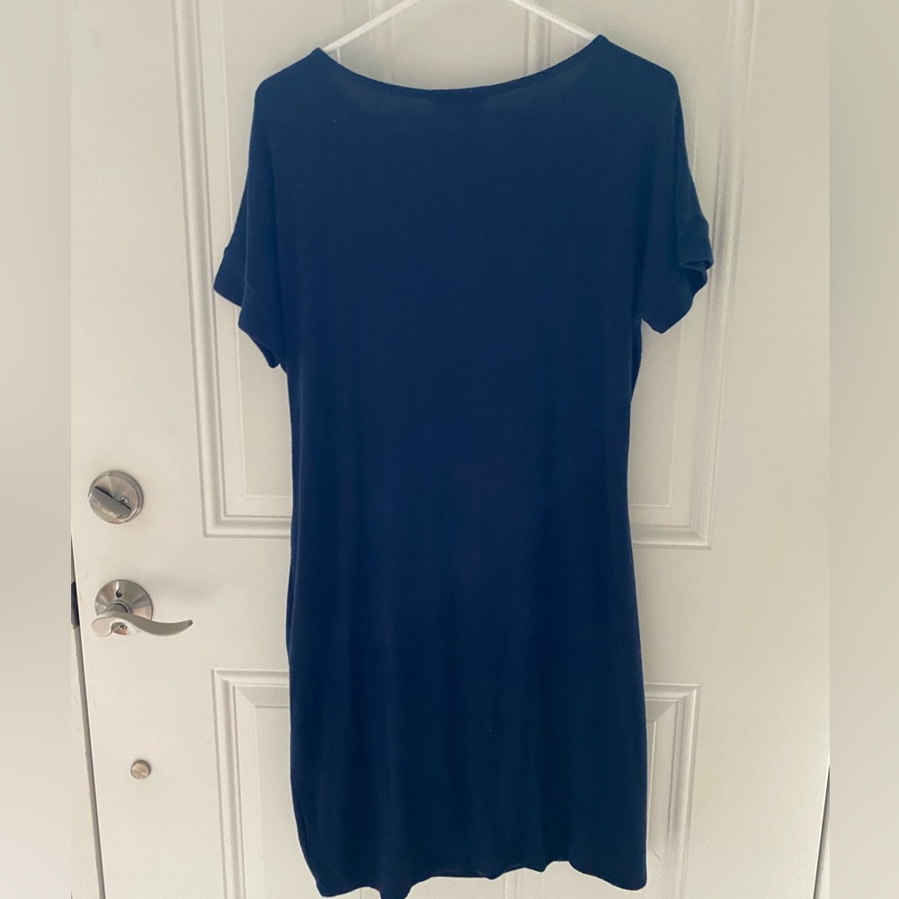 Lucky Brand Navy Ruched Mini Dress - Picture 3 of 5